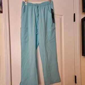 NWT Easy Stretch Light Teal Scrub Pants Size S